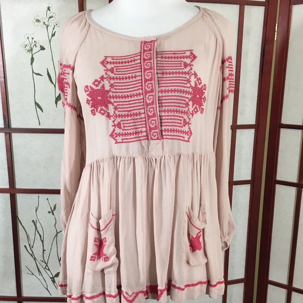French Connection Womens Blouse Embroidered Boho 6